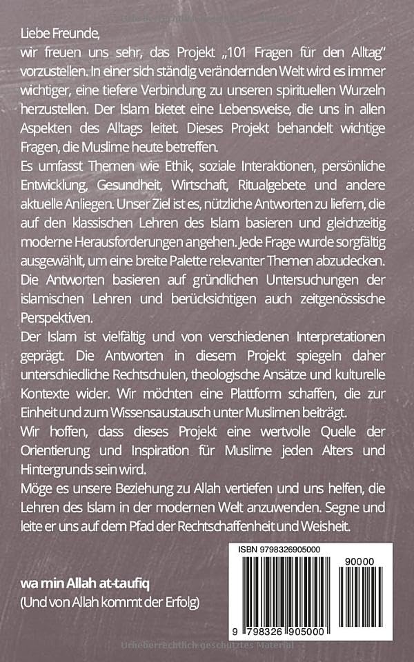 Islamische Glaubensfragen, Antworten auf islamische Fragen, Islamische Lebensführung,