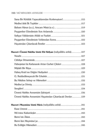 Hanım Gözüyle Mü'minlerin Anneleri (Peygamberimizin Mübarek Zevceleri)